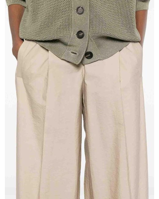 Brunello Cucinelli White Elasticated Trousers