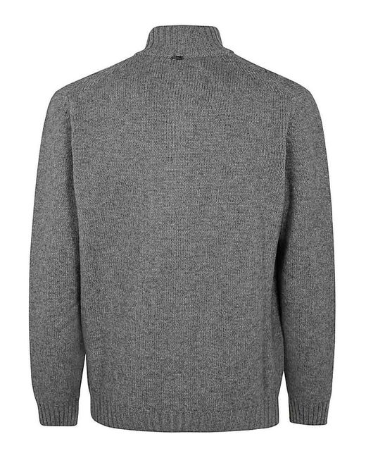 Herno Gray Cardigan for men