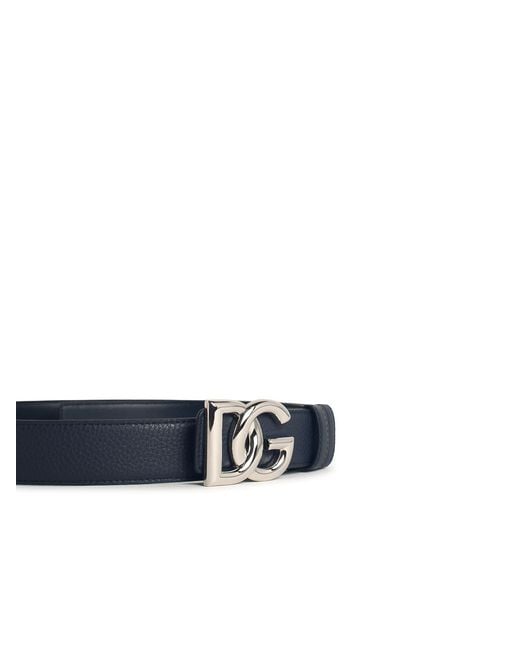 Dolce & Gabbana White Dg' Logo Belt for men
