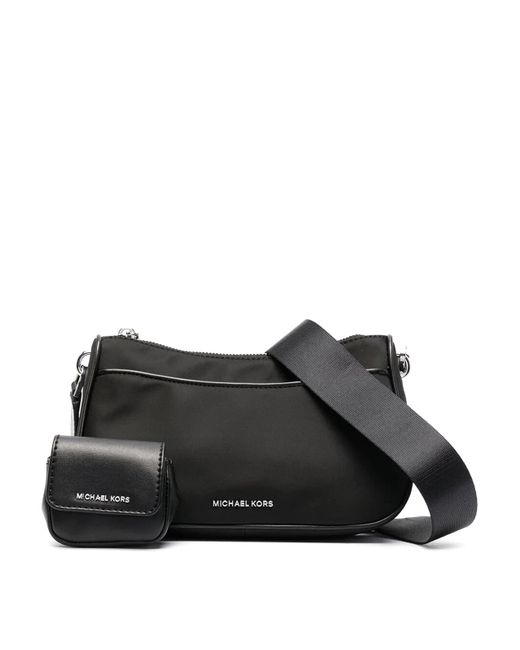 Michael Kors Black Jet Set Nylon Bag With Zip And Strap