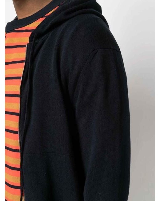 Drumohr Blue Zip Hoodie for men