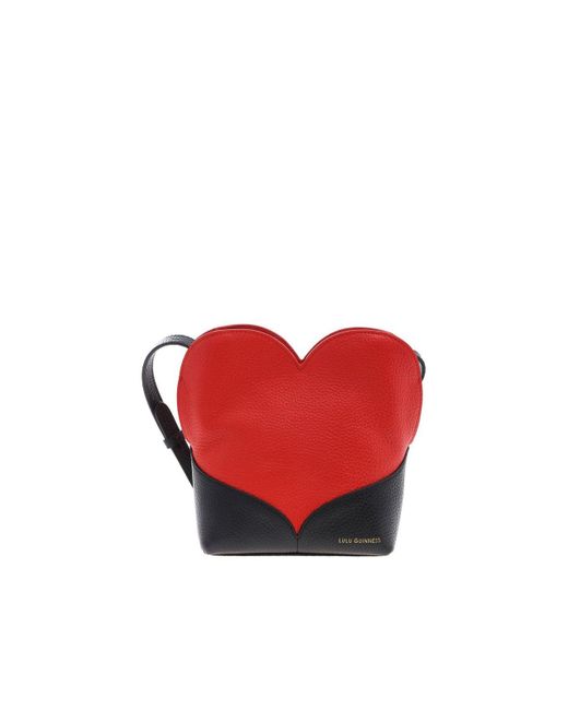 Lulu Guinness Red Harriet Bag In Black And