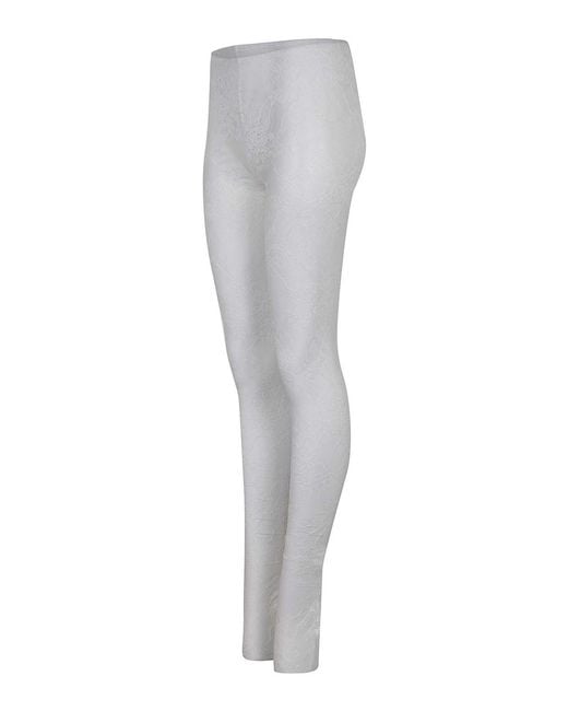 GIUSEPPE DI MORABITO Gray Leggings Made Of Lace
