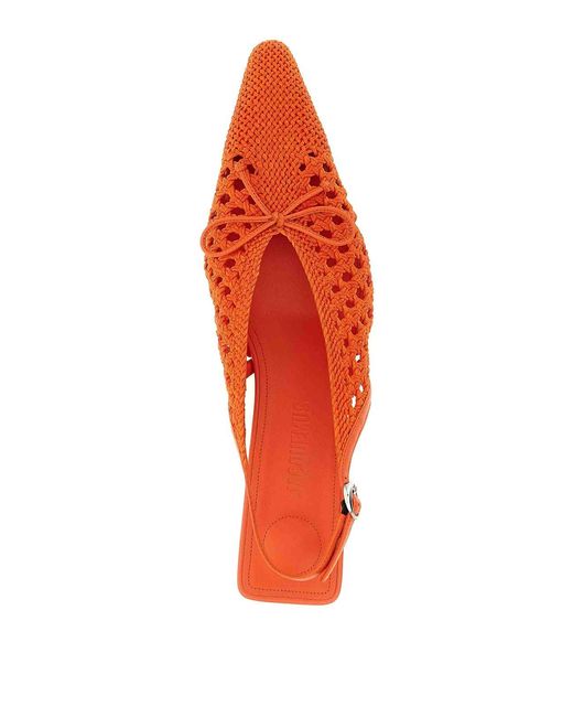 Jacquemus Red Les Slingbacks Cubisto B Slingback
