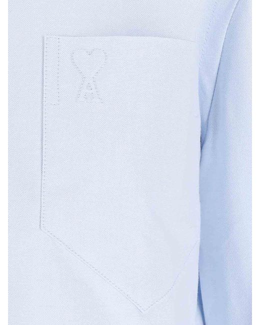 AMI Blue Crooped Shirt