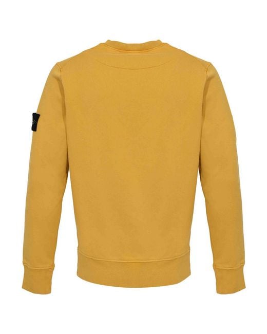 Stone Island Yellow Sweatshirt for men