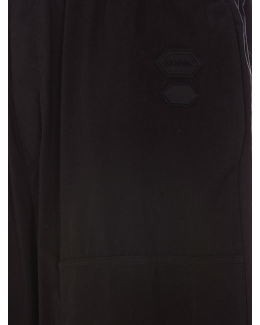 Off-White c/o Virgil Abloh Black Front Logo Patch Trousers for men