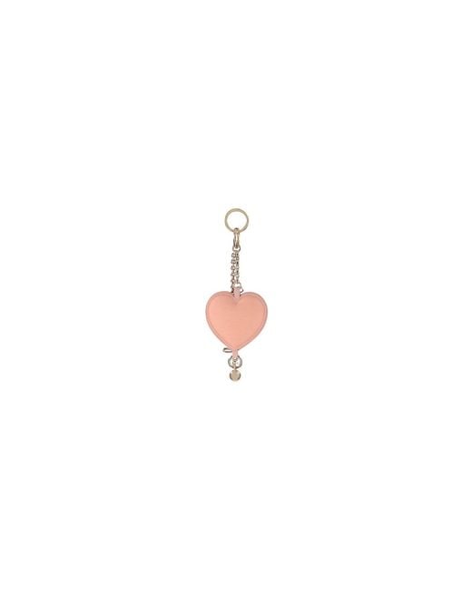 Chloé Pink Charm Key Ring Symbols Heart