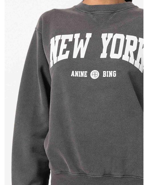 Anine Bing Gray Ramona New York University Sweatshirt