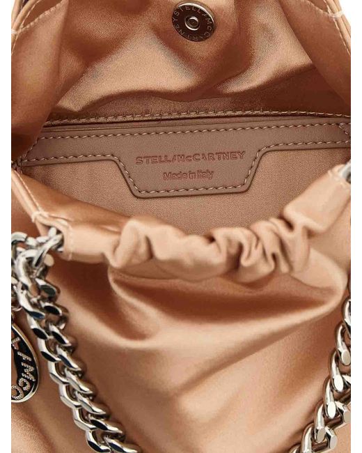 Stella McCartney Natural Falabella Mini Drawstring Crossbody Bag