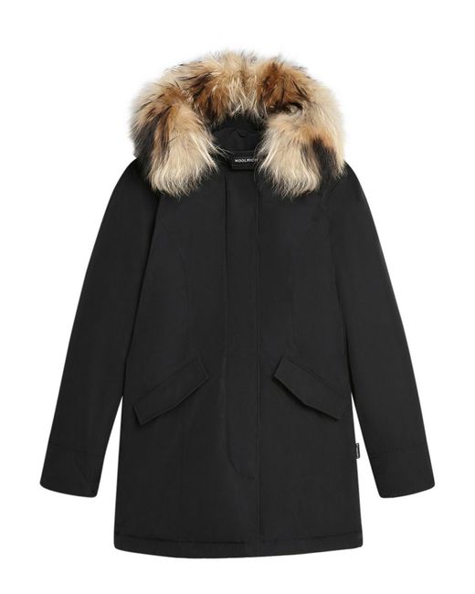 Woolrich Black Luxury Arctic Raccoon Parka