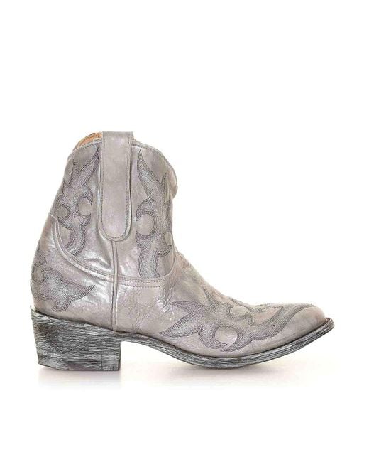 Mexicana Gray Agave Texan Ankle Boot