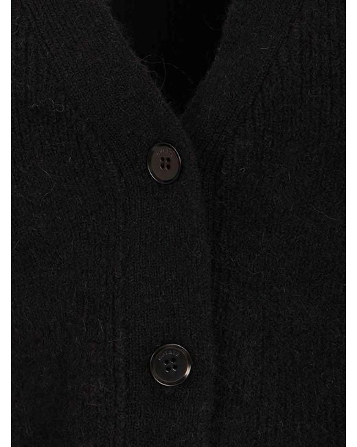 ROTATE BIRGER CHRISTENSEN Black Peplum Cardigan