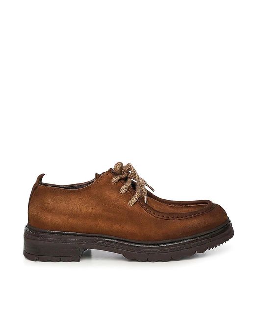 Giuliano Galiano Brown Jean Suede Lace-Up Shoe for men