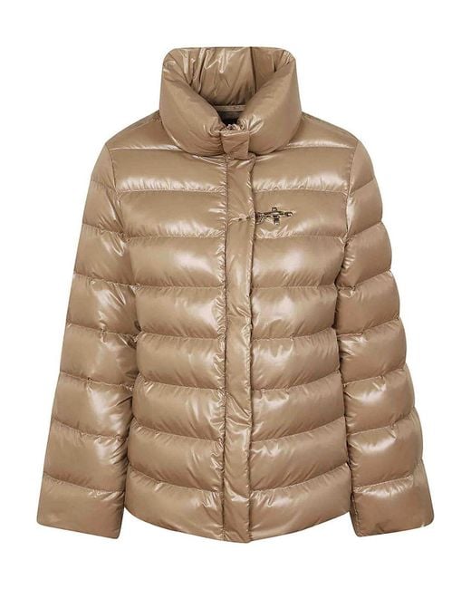 Fay Brown Goose Down Puffer Jacket