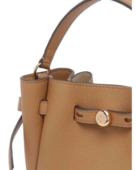 Tory Burch Brown Romy Mini Bucket Bag