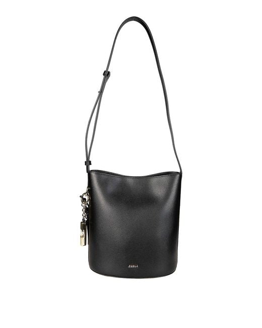 Furla Black Roxie S Bucket Handbag
