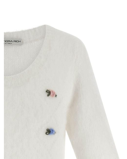 Alessandra Rich White Sweaters