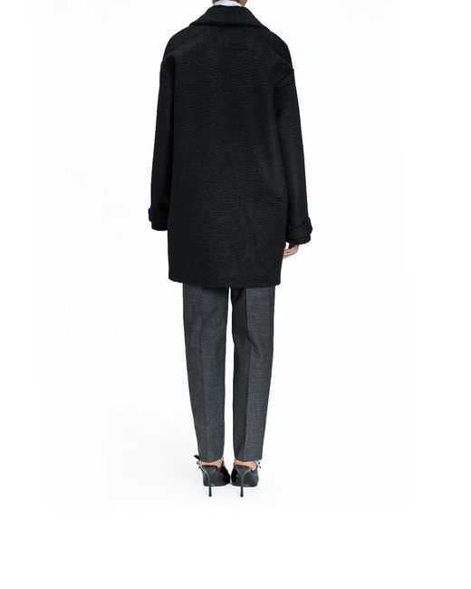 Just Cavalli Blue Cappotto Faux Astrakan
