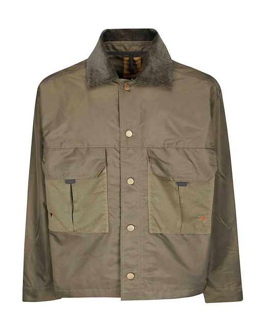Brain Dead Green Cropped Chore Jacket for men