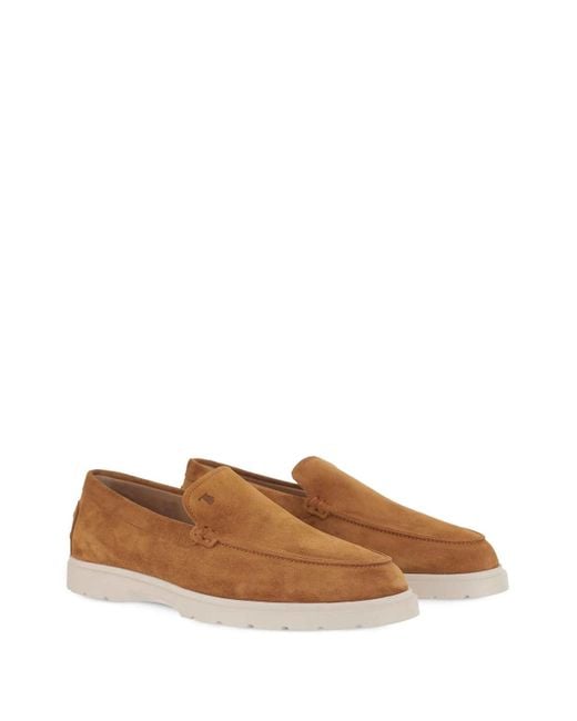 Tod's Brown Leather Loafers for men