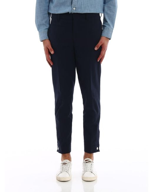 Neil Barrett Blue Skinny Fit Tapered Casual Trousers for men