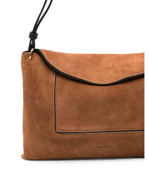 Wandler Brown Penelope Suede Shoulder Bag
