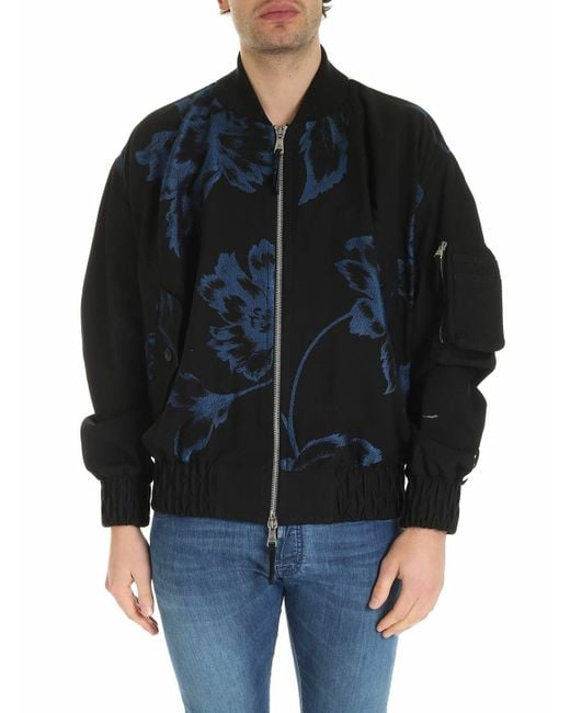 Vivienne Westwood Black Peony Oversize Bomber for men