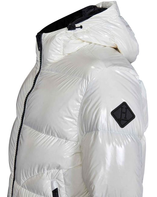 Herno White Glossy Nylon Down Jacket for men