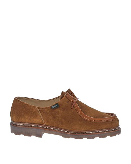 Paraboot Brown Suede Lace-Ups for men