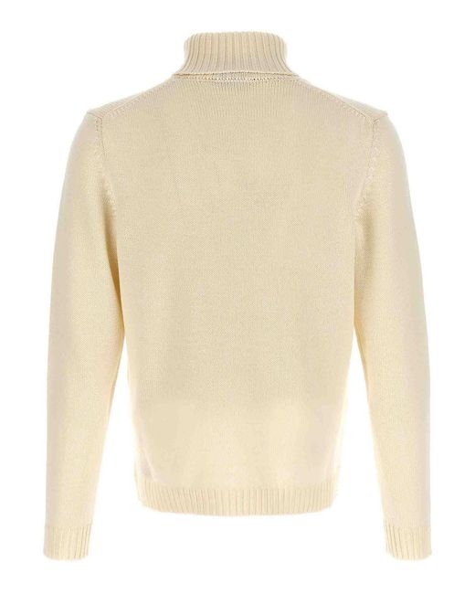 Zanone White Turtle-Neck Sweater for men