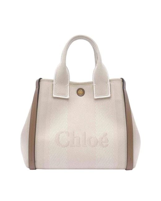 Chloé Natural E Carry Tote Bag Small