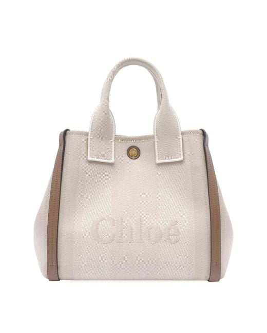 Chloé Natural E Carry Tote Bag Small