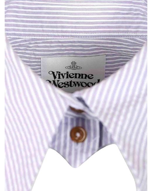 Vivienne Westwood Blue Shirt With Heart Cutout
