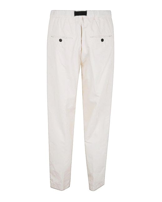 White Sand White Embroidered Pants for men