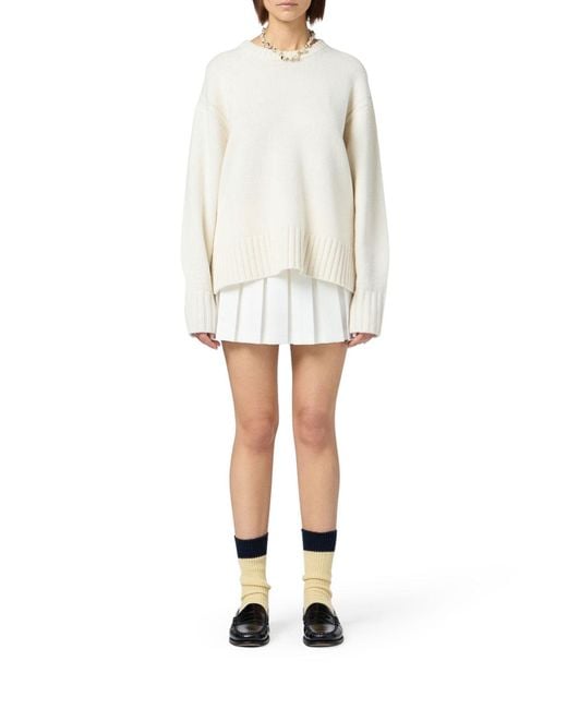 Guest In Residence White Maglione Cozy Crew