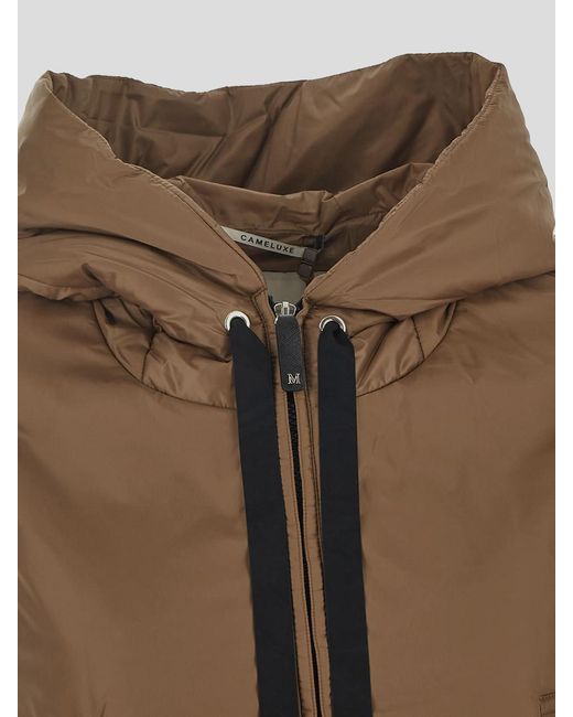 Max Mara Brown Water-resistant Technical Canvas Gilet