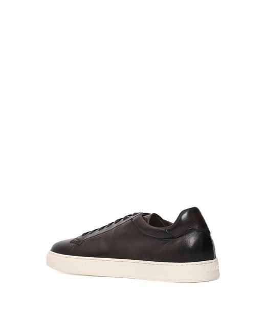Doucal's White Morgan Leather Sneakers for men