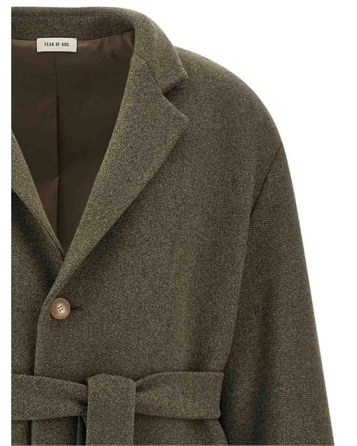 Fear Of God Green Relaxed Coat for men