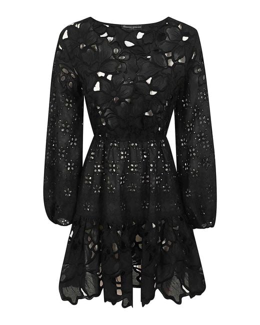 Ermanno Scervino Black Short Dress