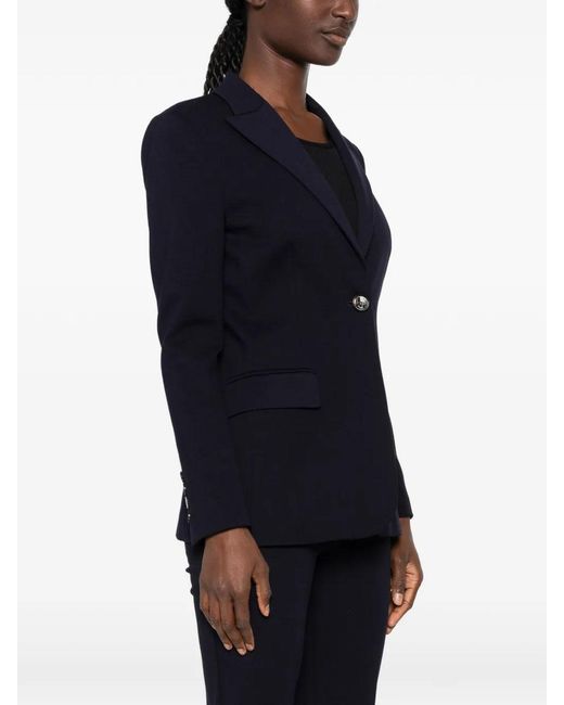 Pinko Blue New Signum Dark Fabric Stitch Jacket