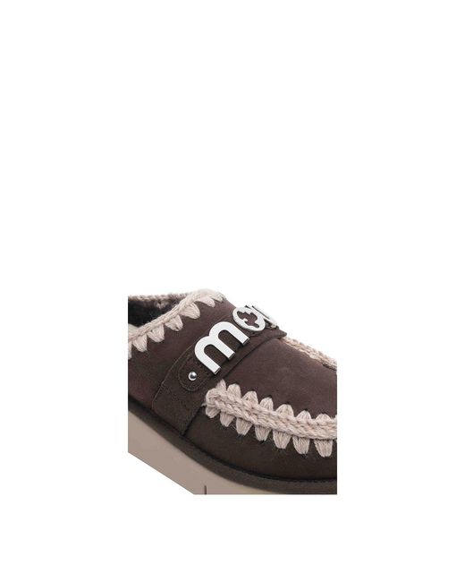 Mou Brown Suede Bounce Clog