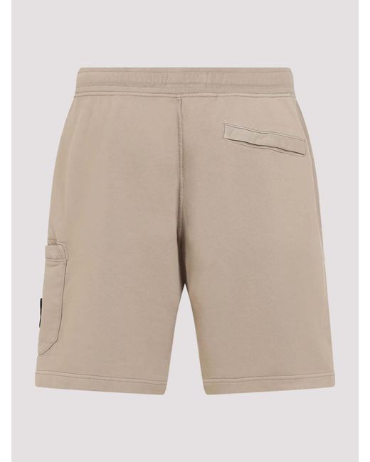 Stone Island Gray Cotton Shorts for men