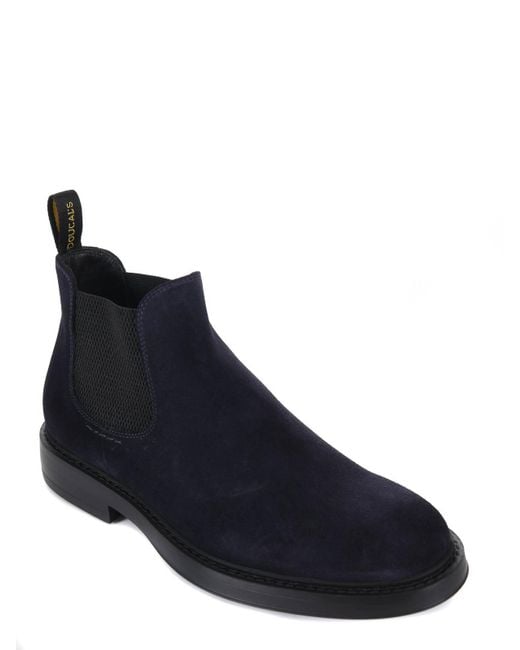 Doucal's Blue Doucals Suede Ankle Boots for men