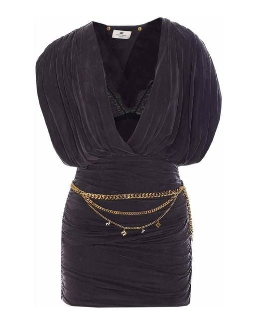 Elisabetta Franchi Blue Mini Dress