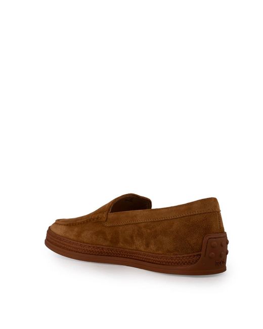 Tod's Brown Suede Moccasin for men