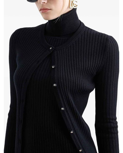 Dolce & Gabbana Black Cardigan With Buttons