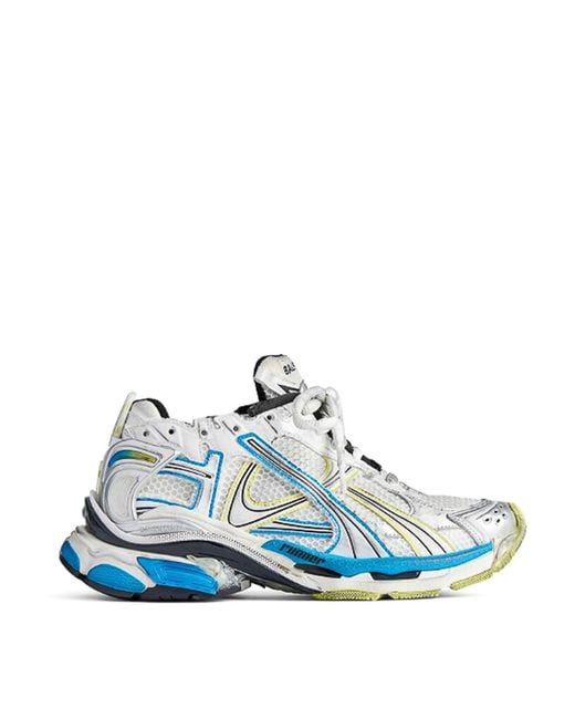 Balenciaga Blue Sneakers Runner Fabric for men