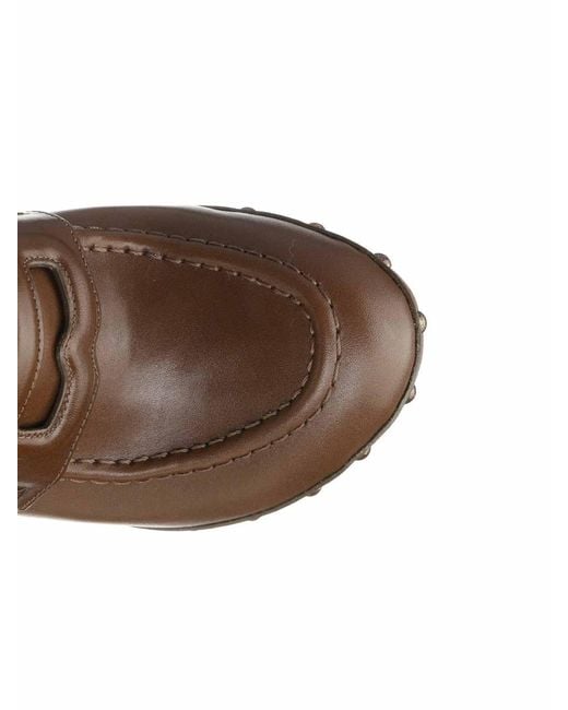 Burberry Brown Potter Leather Clogs
