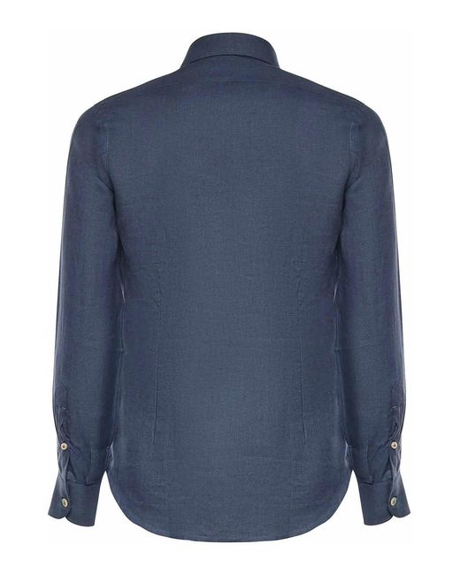 Eleventy Blue Linen Shirt for men